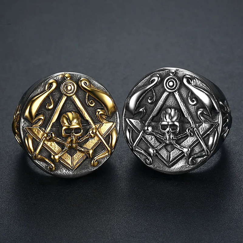 Bague Tête de Mort "Sceau du Temple Oublié" - 2 couleurs au choix !