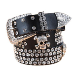 Ceinture Strass Tête de Mort