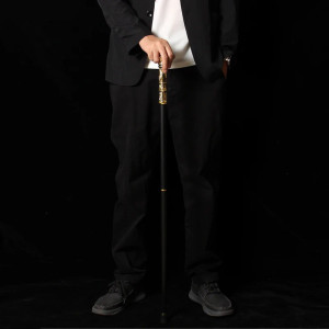 Canne Steampunk Gothique Sceptre Doré du Dandy Victorien