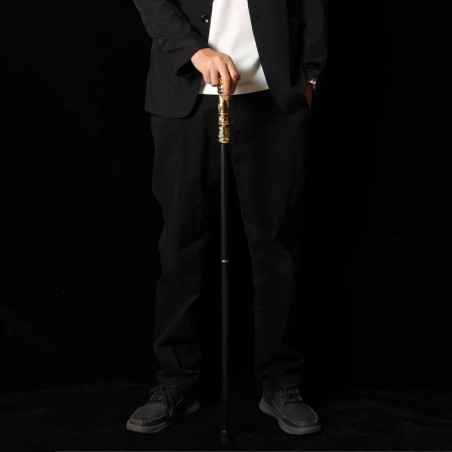 Canne Steampunk Gothique Sceptre Doré du Dandy Victorien