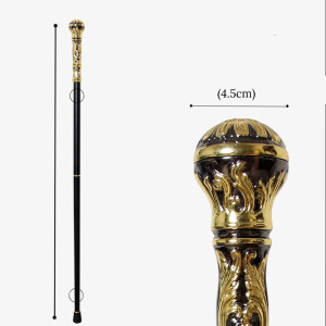 Dimensions Canne Steampunk Gothique Sceptre Doré du Dandy Victorien