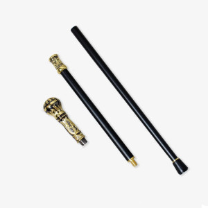Avant Canne Steampunk Gothique Sceptre Doré du Dandy Victorien