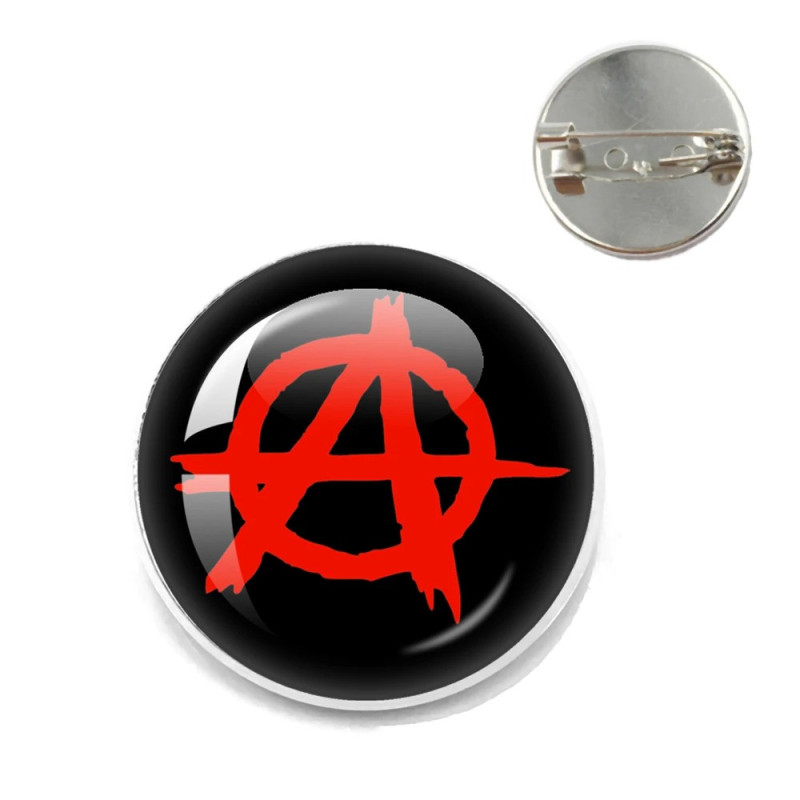 Badge Anarchie - Symbole punk et rebelle