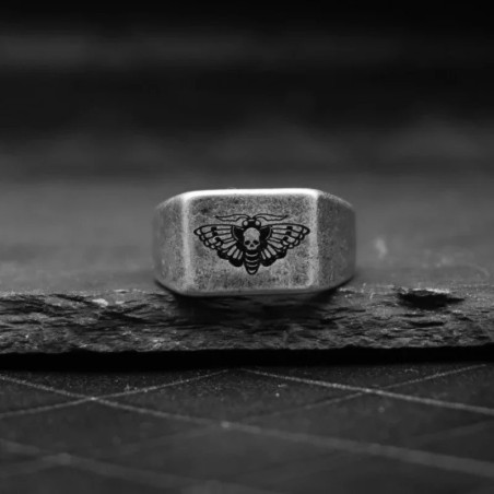 Avant Bague Tête de Mort "Sphinx du Silence"