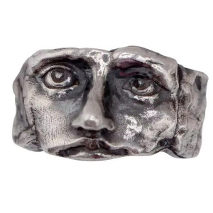 Bague Visage Fragmenté - "L’Âme Silencieuse"