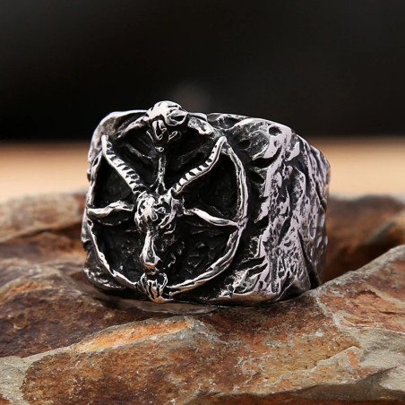 Bague Tête de Bouc "Sceau des Abysses"