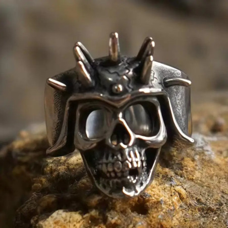 Bague Tête de Mort "Samouraï du Néant"