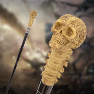Magnifique Canne Tête de Mort - La Colonne des Ancêtres