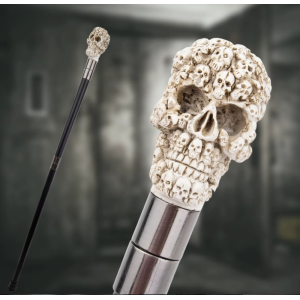 Magnifique Canne Tête de Mort - Le Crâne des Catacombes