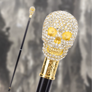 Magnifique Canne Tête de Mort - L'Opulence Éternelle