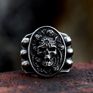 Bague Tête de Mort "Sceau des Ombres"