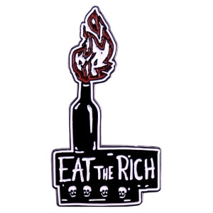 Pins Tête de Mort Eat The Rich