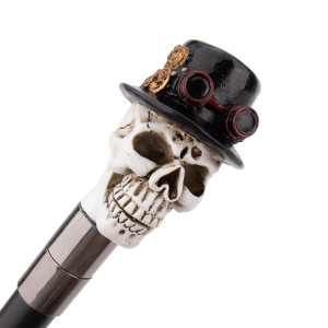 Avant Canne Tête de Mort Steampunk - Le Dandy Mécanique