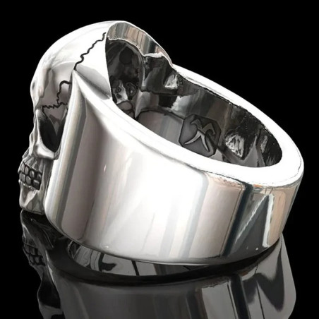 Vue Arrière Bague Tête de Mort "Le Monolithe"