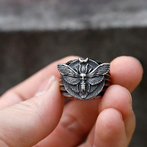 Bague Gothique "Le Messager Nocturne"