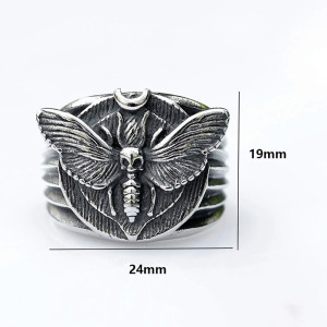 Dimensions Bague Gothique "Le Messager Nocturne"