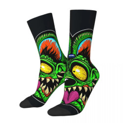 vue face des Chaussettes Tête de Mort Rat Fink