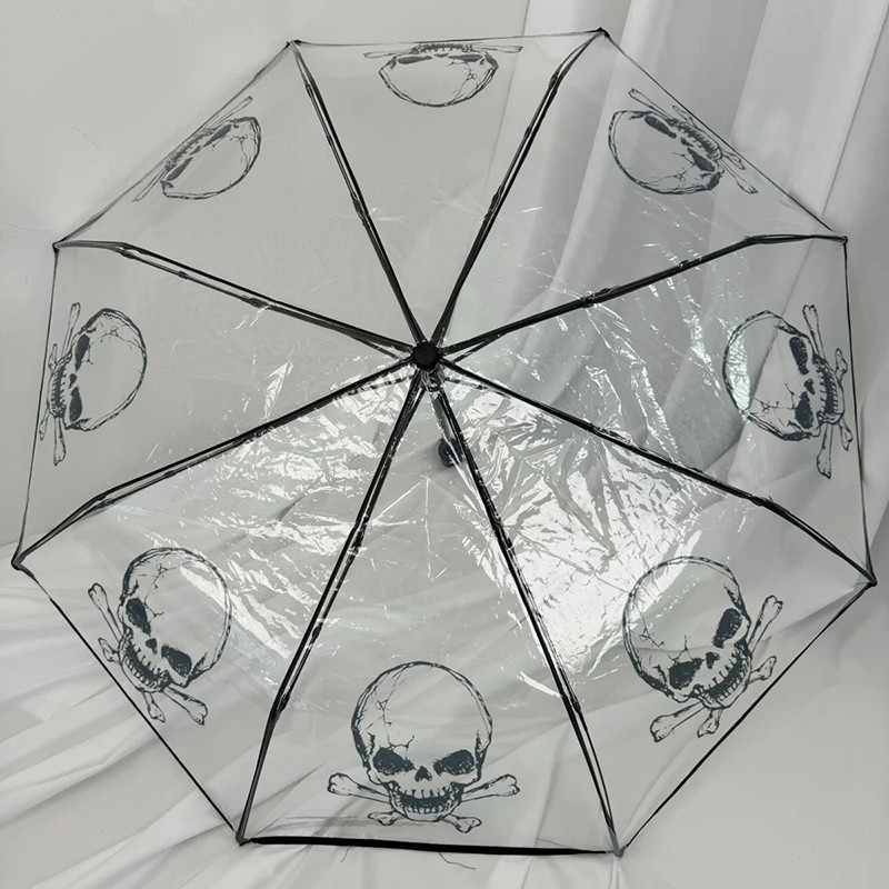 Parapluie Tête de Mort - L'Abri des Âmes Rebelles