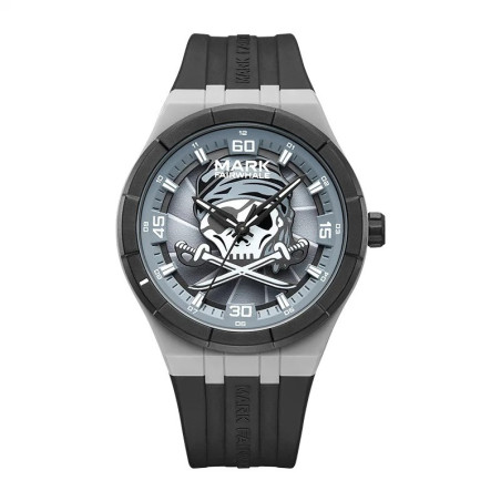 Montre Tête de Mort Crâne du Corsaire Moderne Couleur Argent