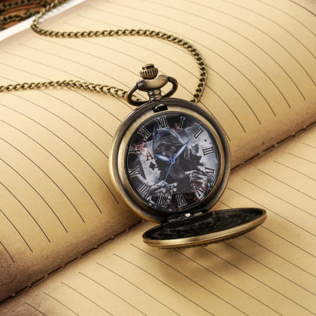 Montre à Gousset Tête de Mort - Crâne du Temps Antique
