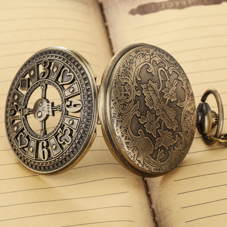 Montre à Gousset Tête de Mort - Crâne du Temps Antique