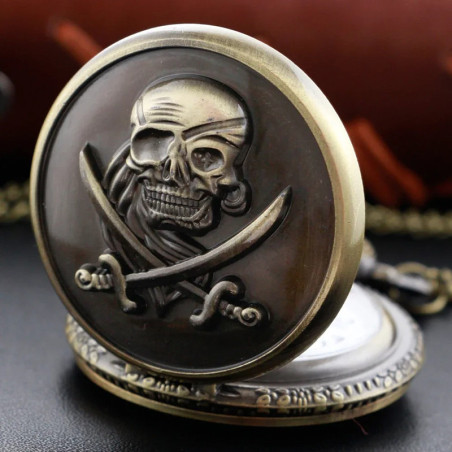Montre à Gousset Tête de Mort - Pirate des Mers Oubliées