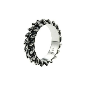 Vue générale Bague Rock Goth Anneau d’Os Sinueux