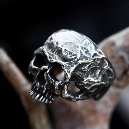 Bague Tête de Mort "Crâne Brut des Ombres"