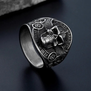 Bague Tête de Mort - Horloge du Destin