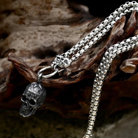Collier Tête de Mort "Crâne Érodé"