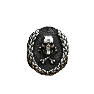 Vue générale Chevalière Tête de Mort "Sceau du Pirate"