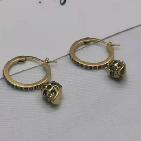 Boucles d’Oreilles Tête de Mort “Crânes Martelés du Chaos” -  Argent 925