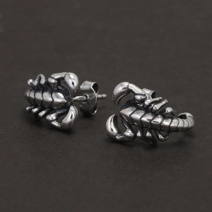 Avant Boucles d’Oreilles Scorpion “Pince des Abysses d’Argent” -  Argent 925