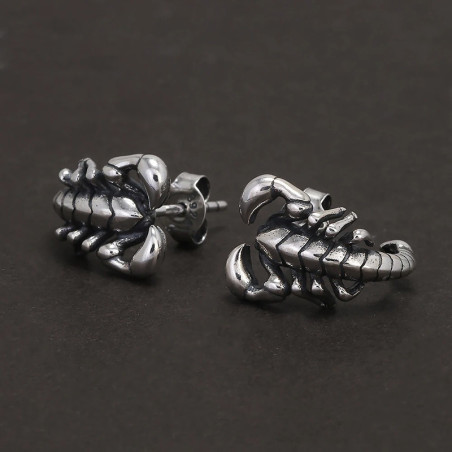 Avant Boucles d’Oreilles Scorpion “Pince des Abysses d’Argent” -  Argent 925