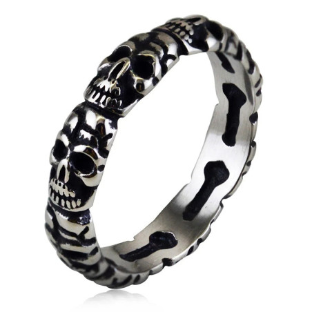 Vue générale Bague Tête de Mort "Cycle des Ombres"
