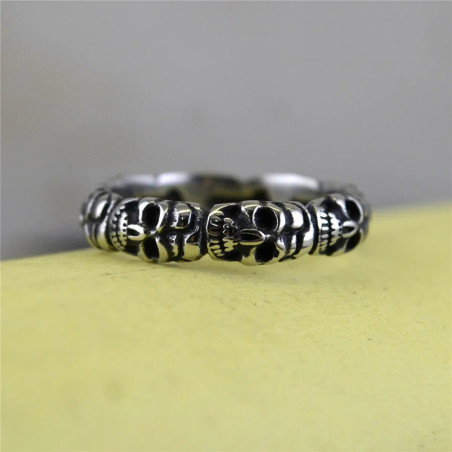 Avant Bague Tête de Mort "Cycle des Ombres"