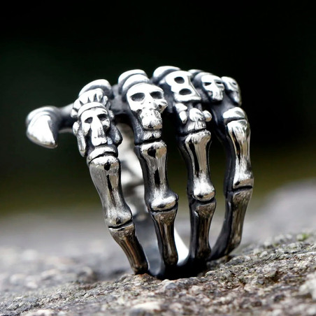 Bague Squelette “Griffe des Âmes”- Argent Sterling 925