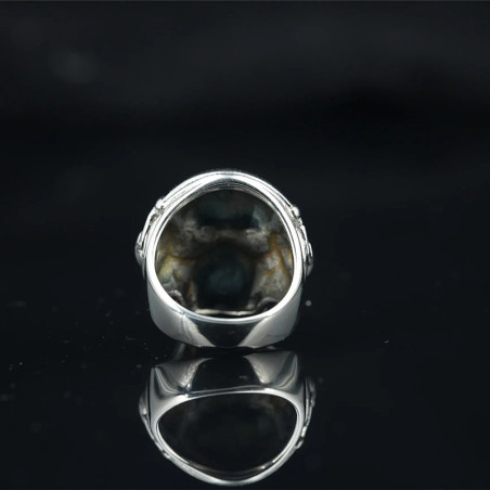 Vue Arrière Bague Skull DJ - Le Son des Ombres