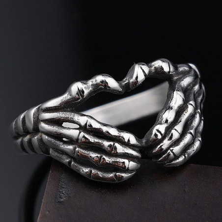 Bague Tête de Mort "Amour d’Outre-Tombe" - Argent Sterling 925