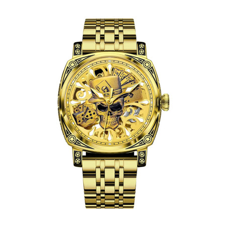 Montre Tête de Mort Automatique - Joueur du Destin Mécanique Modele 3