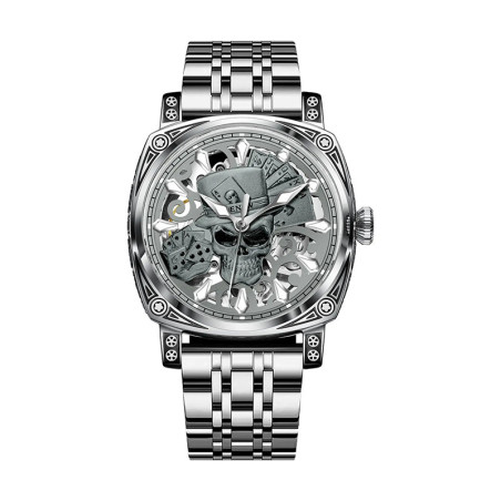 Montre Tête de Mort Automatique - Joueur du Destin Mécanique Modele 4