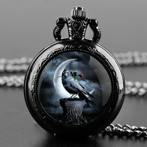 Montre à Gousset Gothique - Corbeau de la Lune Noire
