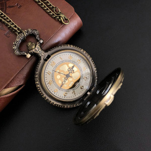 Montre à Gousset Tête de Mort -Cage du Temps Squelettique
