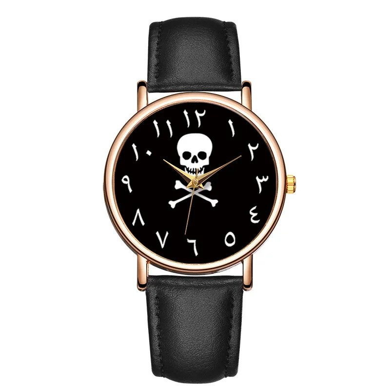 Montre Femme Tête de Mort - Mystère Oriental Couleur Noir