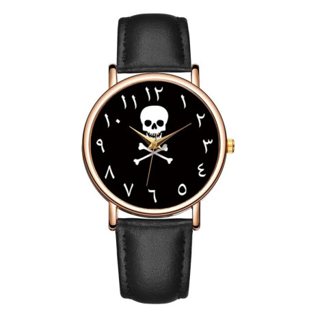 Montre Femme Tête de Mort - Mystère Oriental Couleur Noir