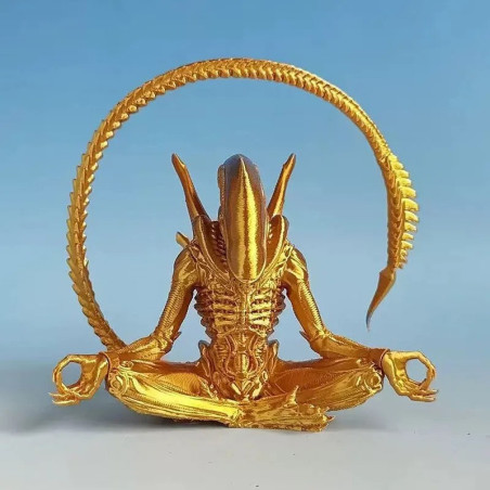 Statuette Alien Zenomorphosis "Sérénité du Néant" Couleur Or