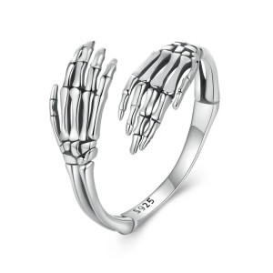 Avant Bague Squelette “Double Main du Néant”- Argent 925