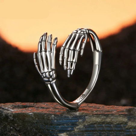Bague Squelette “Double Main du Néant”- Argent 925