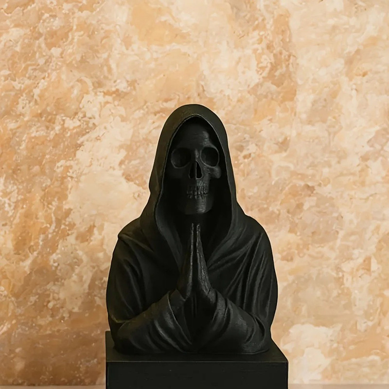 Statuette Tête de Mort "Moine des Ombres"