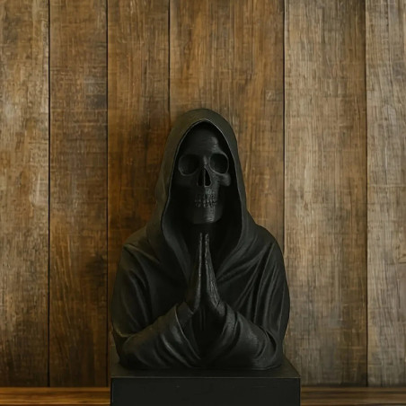 Avant Statuette Tête de Mort "Moine des Ombres"